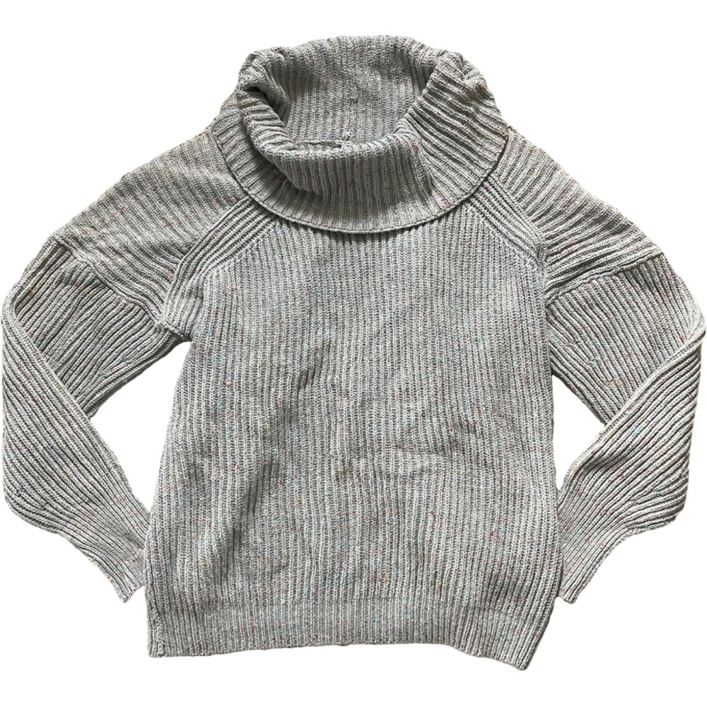 Free People Turtleneck Sweater Silver Gleam Combo